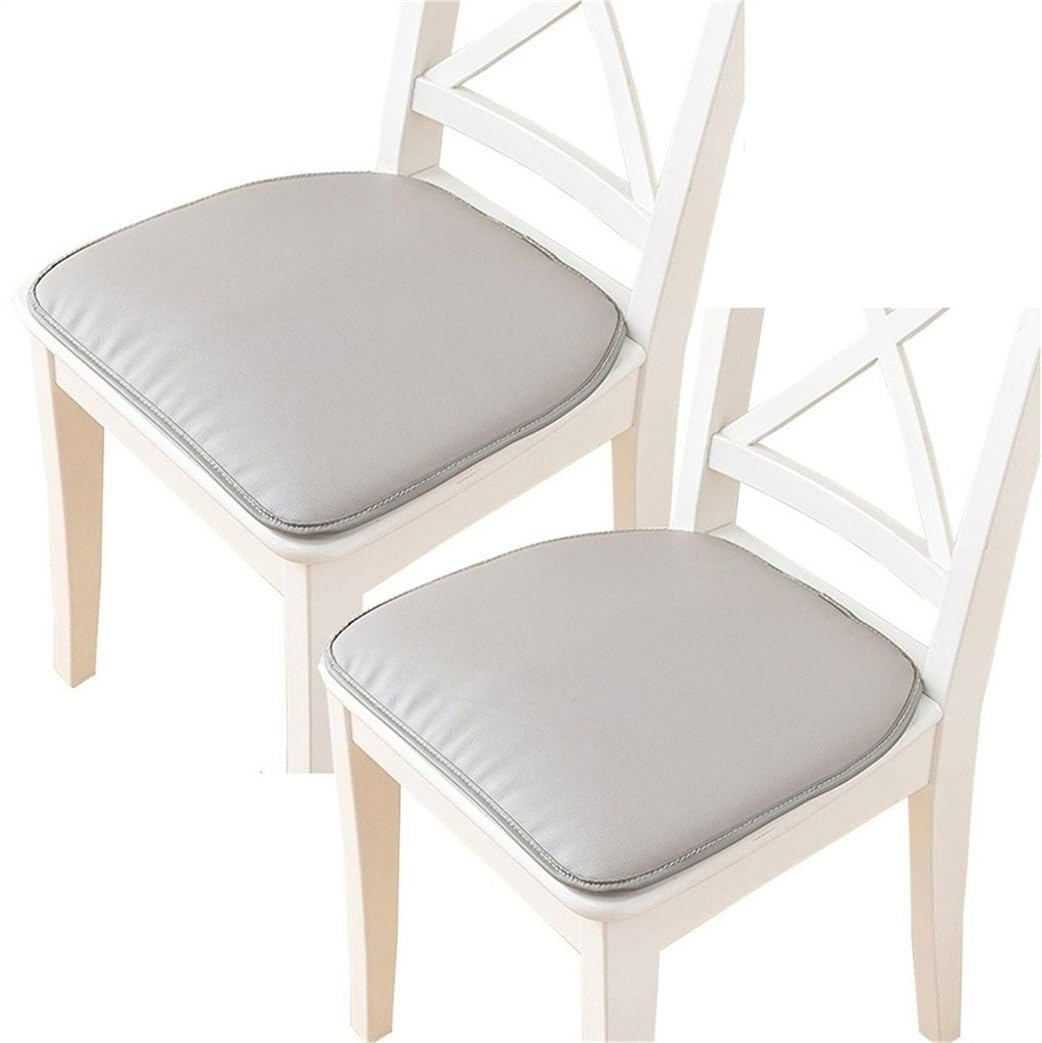 Coussin de chaise en simili cuir gris en forme de U pour salle à manger 40x43 cm