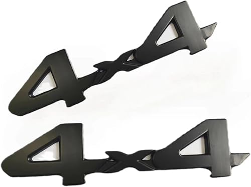 Miniatura 3 de 2 emblemas de 4 x 4 x 4 para placa de identificación 3D, apto para 1500 2500 3500 (negro)