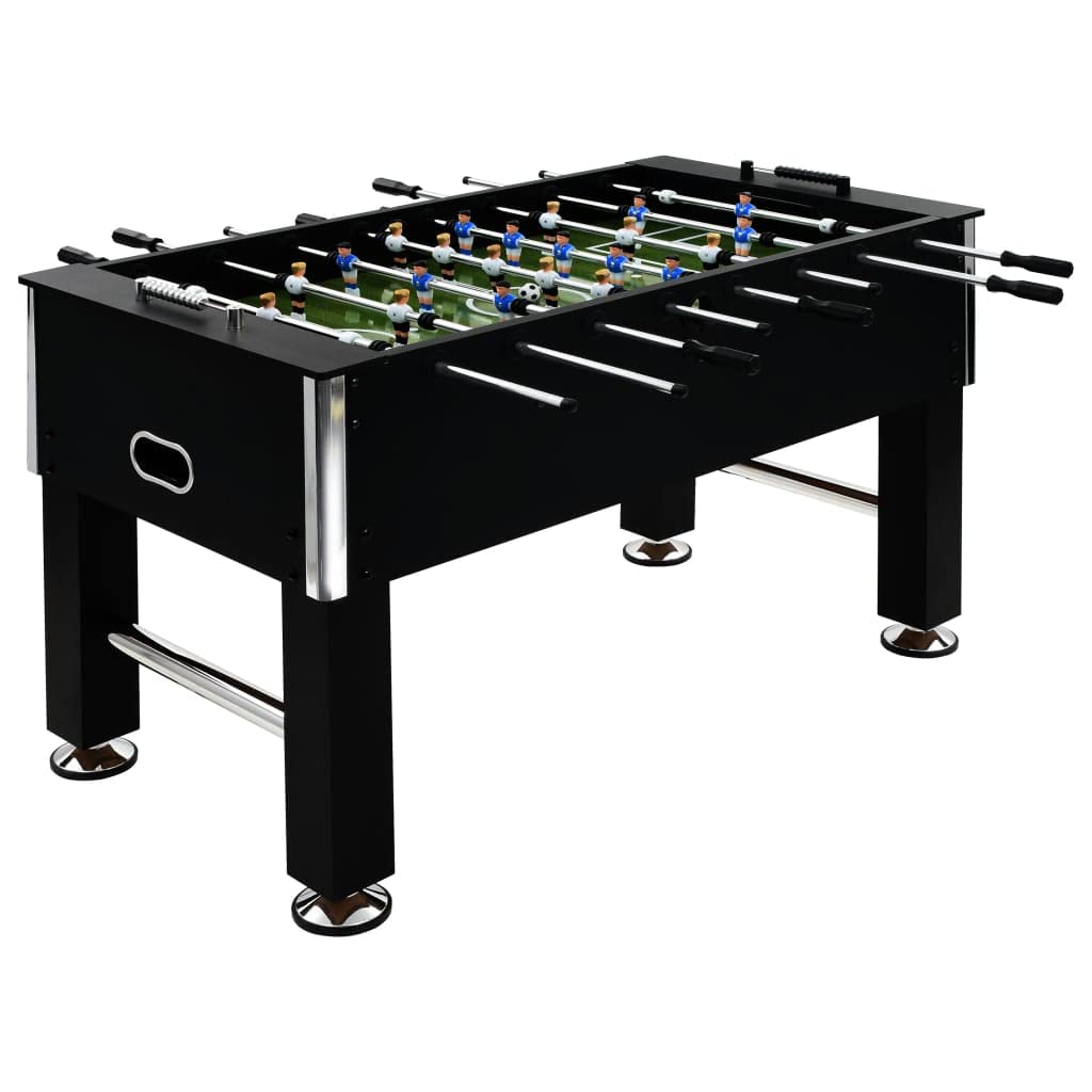 Tavola da calcio, 2 pezzi, nero e argento, materiale ABS, per sala giochi, torneo, tempo libero, allenamento, regalo