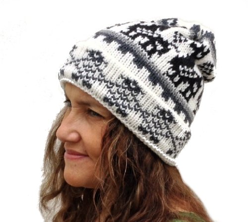 Bonnet blanc femme noir taille unique pour look hiver chaud