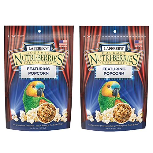 LAFEBER'S Popcorn Nutri-Berries, for Parrots, 4 oz Bag (Pack of 2)