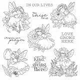 クリアスタンプ 眠る妖精 女の子 少女 シリコン 判子 手帳や手作りカードに [並行輸入品]