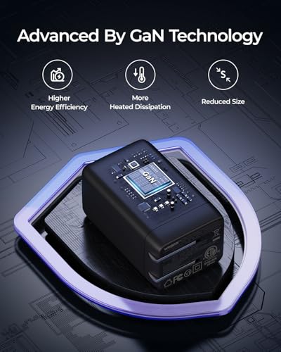 67W USB C Charger, 3-Port GaN Fast Charging Block with Foldable Plug - image 4