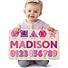 Zuzu Puzzle Personalized Toddler Name Puzzle 1-3 Year, Montessori Wooden Toy, Educational Baby Gift, Baby Shower & Christmas Gift Idea (0-36 Months)-Handmade, CPC,TSCA Certified