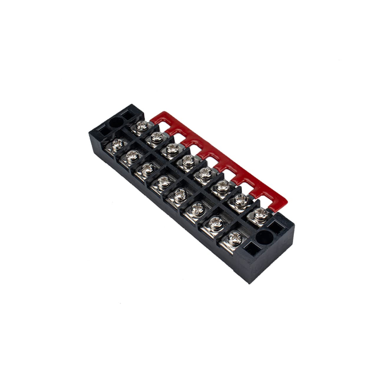 Bornier à Barrière 8P Double Rangée 25A 600VAC Lot de 5 sets Noir