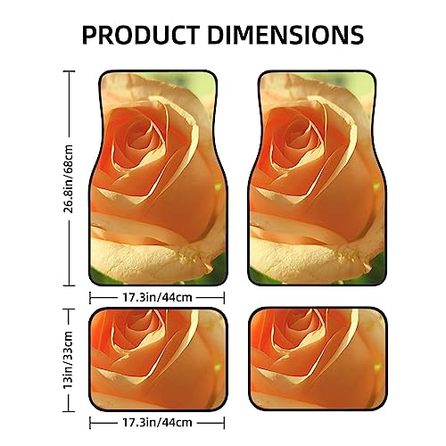 Tapis de sol de voiture avec motif floral rose contre les taches et glissements en camion ou auto