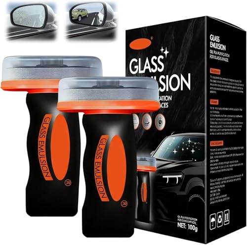 2Stück Qifor Glass Cleaner,Qifor Q4 Glass Guard,Q4 Glasreiniger,2025 Handheld Glassing Oil-Film Remover,Ölfilmentferner für Autowindschutzscheiben,Reinigungsbrett für Autowindschutzscheiben