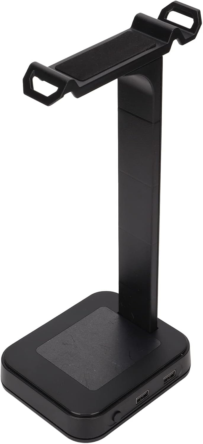 Pomya Headphone Stand, RGB Colorful Lights USB Hub with Type C Input, 6 Color Options, for Desktop Computer Laptop Gaming Headset Holder