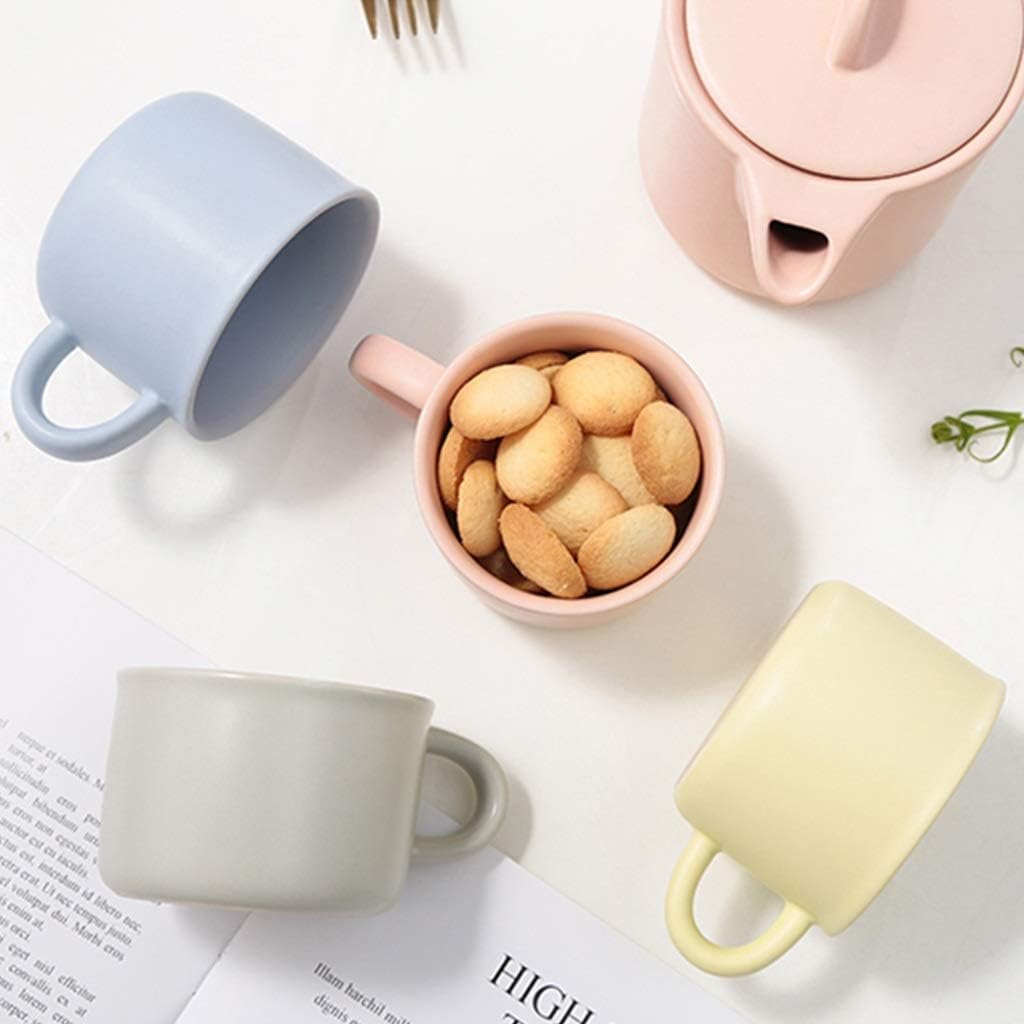 Espresso Cups Set Simple Style Home Afternoon Tea Cup Creative Fruit Tea Ceramic Cup Coffee Cup Tea Cups and Saucers Set (Color : A