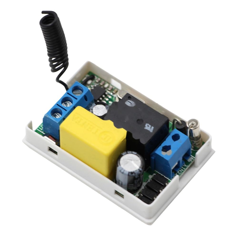 Interruptor de control de radio de 220 V, 1 canal, lámpara LED ON OFF 8 receptores y 1 transmisor de código de aprendizaje de salida ajustada