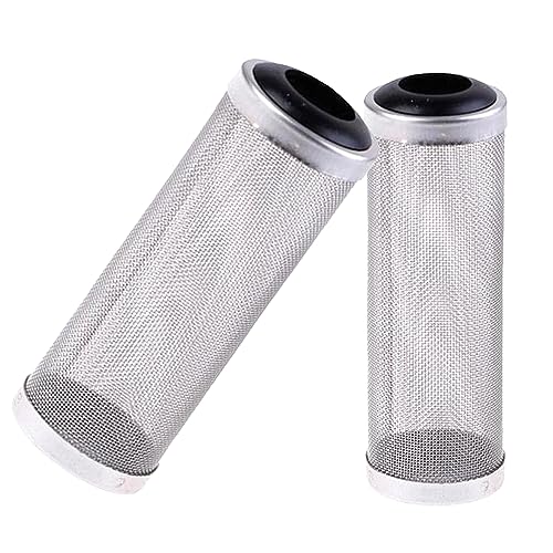 オーディオファン ストレーナー メッシュ 水槽用 ろ過器 内径12mm 長寿命 ブラック(パッキンの色)2点セット 製品サイズ68mm×25mm 内径12mm(伸縮性あり)
