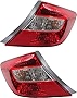 Evan-Fischer Tail Light Assembly Compatible with 2012 Honda Civic Sedan Set of 2 Passenger and Driver Side