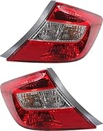 Evan-Fischer Tail Light Assembly Compatible with 2012 Honda Civic Sedan Set of 2 Passenger and Driver Side