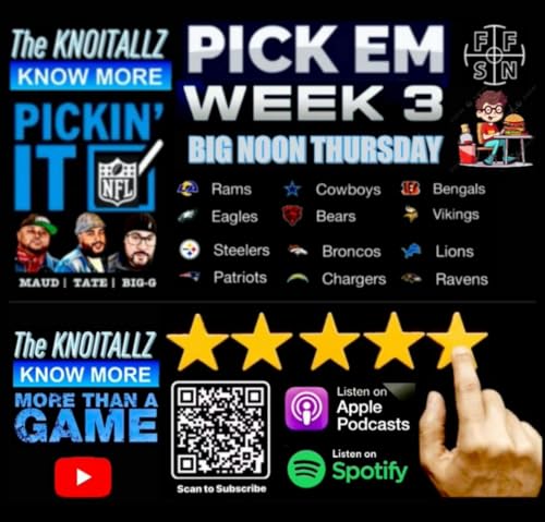 Page de couverture de KnoItAllz: BIG Noon NFL Pick’em Week 3