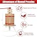 Manual Fruit Wine Press,4.75 Gallon Wood Steel Fruit and Wine Press With T-Handle, Stable Triangular Structure, Wine Making Press for Outdoor, Kitchen, Manual Assembly Required