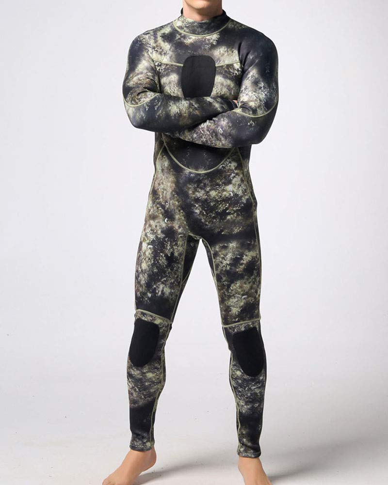 Homme Camouflage Deux Pièces Combinaisons de Plongée complètes pour Apnée/Chasse sous-Marine, Néoprène Souple, Disponible en épaisseurs 3MM