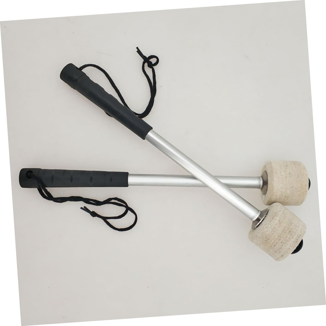 SUPVOX 2 piezas Baquetas de Fieltro de Lana para Bombo Mazos de Resistentes y Cómodos para Percusión Accesorios para Banda de