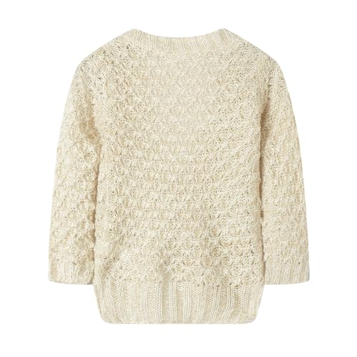 LittleSpring Girls Hollow Out Crochet Cardigan Sweater Button Front2