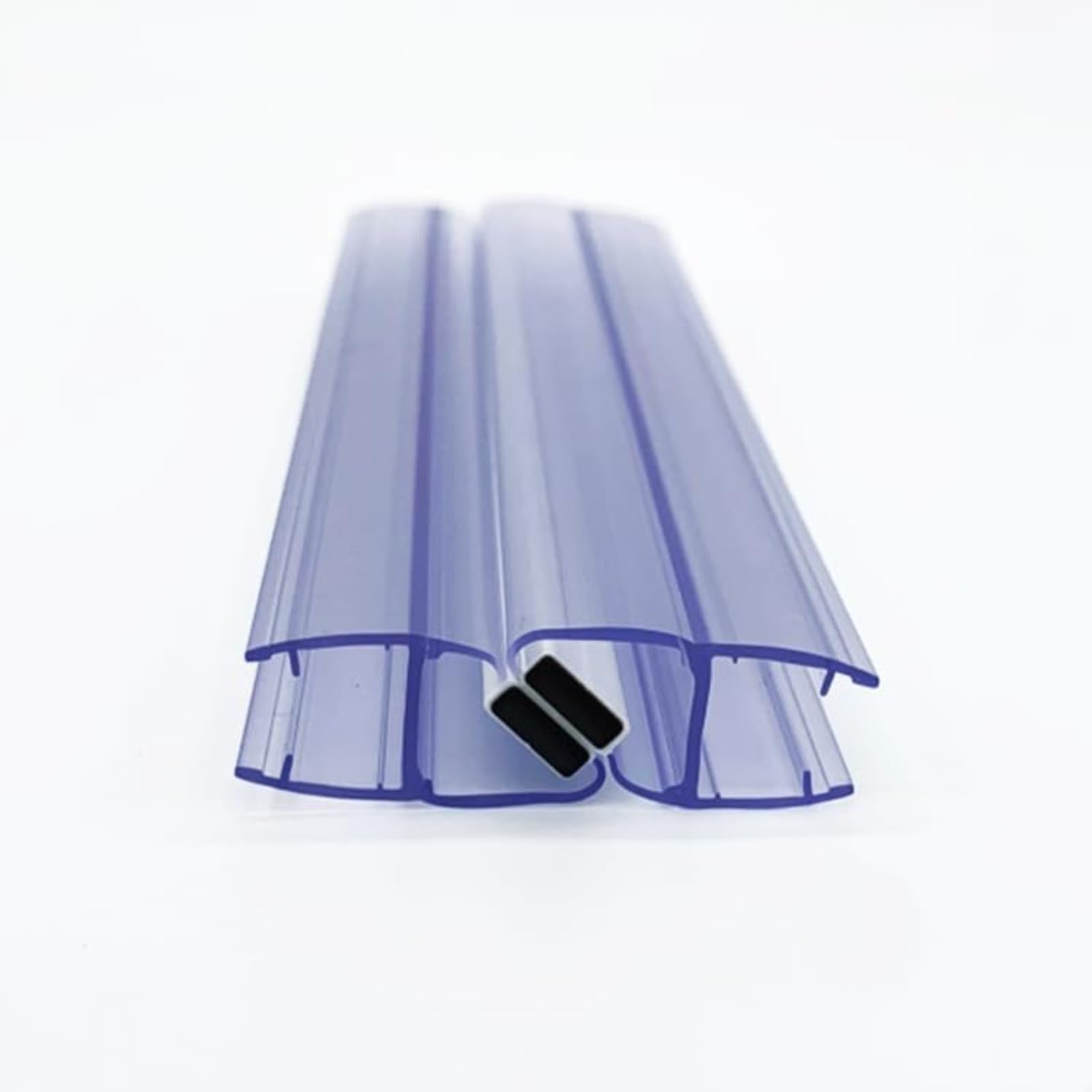 2 Pack PVC Seal 50cm Magnetic Shower Door Seal Strip for 90° 180° Glass Door for 6-12mm Glass (8mm)