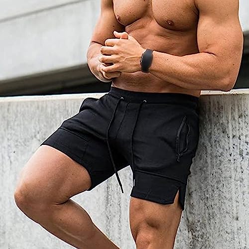 Men's 3-Point Solid Color Shorts Daily Leisure and Comfortable Shorts Fitness Exercise Pure Cotton Thin Shorts2