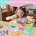 Flower Bouquet Craft Kit, DIY Arts and Crafts for Kids 4-6-8, Girls Toys 4-6-8 Flower Making Activity Toy Set for Toddler and Kids, Birthday Gifts for 4 5 6 7 8 Year Old Girls (Pink & Blue)