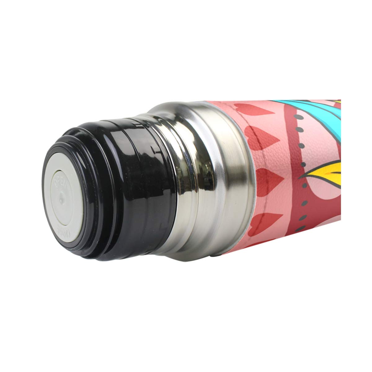 Borraccia Termica 500 Ml Con Teschio Messicano - Acciaio Inox - Ideale Per Ufficio E Sport