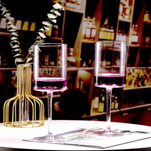 Image of Premium Wine Glasses 300ml, Set of 4 Long Wine, Burgundy Clear Glasses with Stem for Wedding Anniversary, Birthday, Gift (RKT-04, Set of 4)