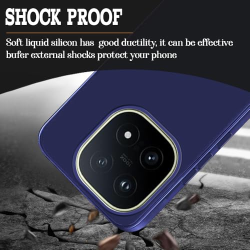 Image of Back Cover for iQOO 15 5G | Full Camera Protection | Premium Liquid Silicon Case | Flexible Bumper Case for iQOO 15 5G (Blue)