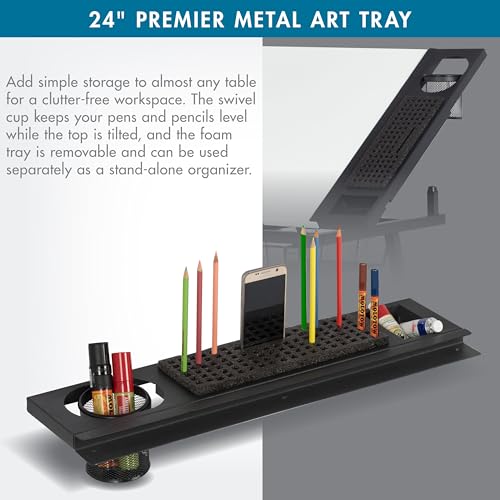 Studio Designs Art Tablett, Metall, anthrazit schwarz, 60 x 16,5 x 10 cm