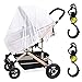 Mosquitera Carrito Bebé,Universal Mosquitera Carrito Bebé,con 2 Ganchos para Cochecito,para Silla de paseo y cuna de viaje Protección ideal contra picaduras,Protección Perfecto Elástica y lavable