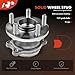A-Premium 2 x Front Wheel Bearing and Hub Assembly with 5-Lug Compatible with Subaru Outback 2005-2014, Legacy 2005-2014