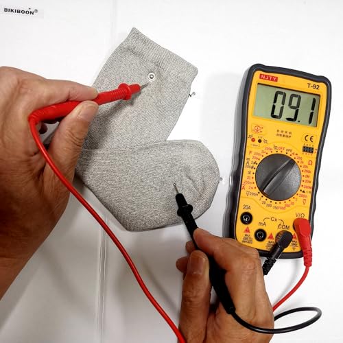 Image of Conductive Silver Fiber Grounding Socks Faraday Cage Release Static Electricity,1 pair(Includes 1 Grounding Wire)