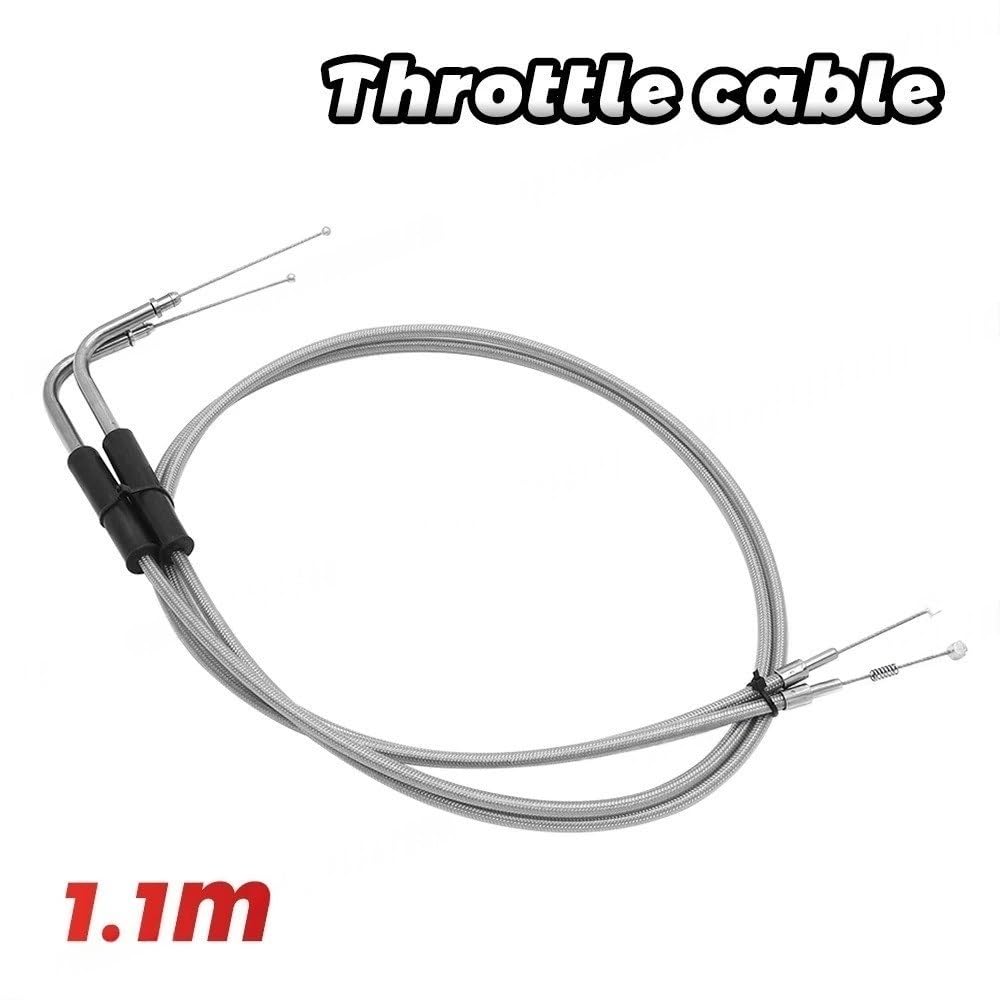 Cables de acero tejidos para motocicleta, funda cables acelerador Para Sportster XL1200 883 Para Dyna Para Road King Para Electra Glide