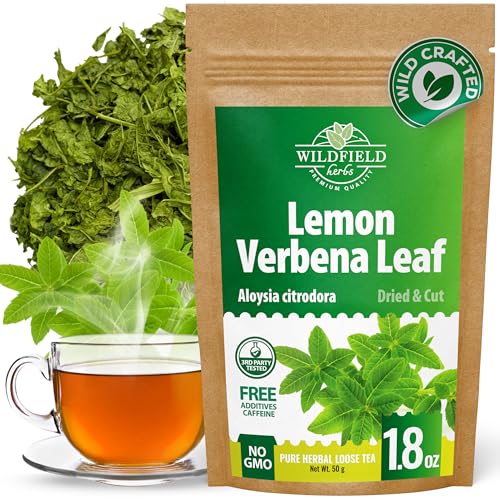 Image of 1.8 oz. Lemon Verbena Herbal Tea (Aloysia Citrodora) - 51g Dried Lemon Verbena Herb Tea Cedron