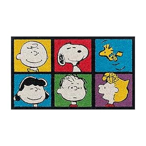 Gertmenian peanuts snoopy coir doormat 2×3 welcome mat 2 pack ideal for high traffic areas in front door garage entryway housepeanut patch 80003  urban country home decor