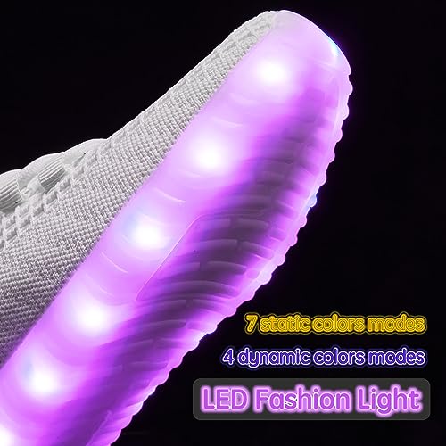 Light Up Shoes for Women Men, Unisex USB Charging LED Shoes Adult Halloween Mesh Upper Glowing Luminous Trainers Dancing Flashing Sneakers3