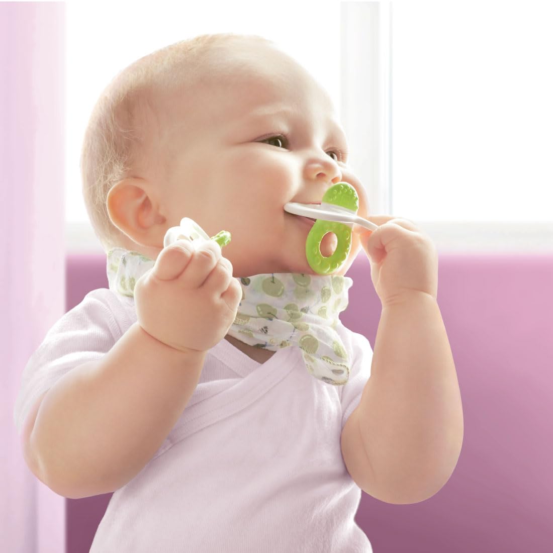 MAM Bite & Relax Fase 1 Mini Dentaruolo, Sollievo alle Gengive, 2+ Mesi, Azzurro