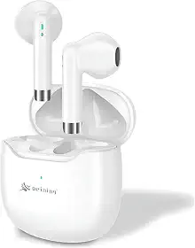 Fone de Ouvido Bluetooth 5.4 Sem Fio TWS, À Prova d’Água IPX4, Case de Carregamento, Microfone Embutido, Som Estéreo Hi-Fi, Bateria Longa, Anti Ruído, Compatível Android e iPhone (Branco)