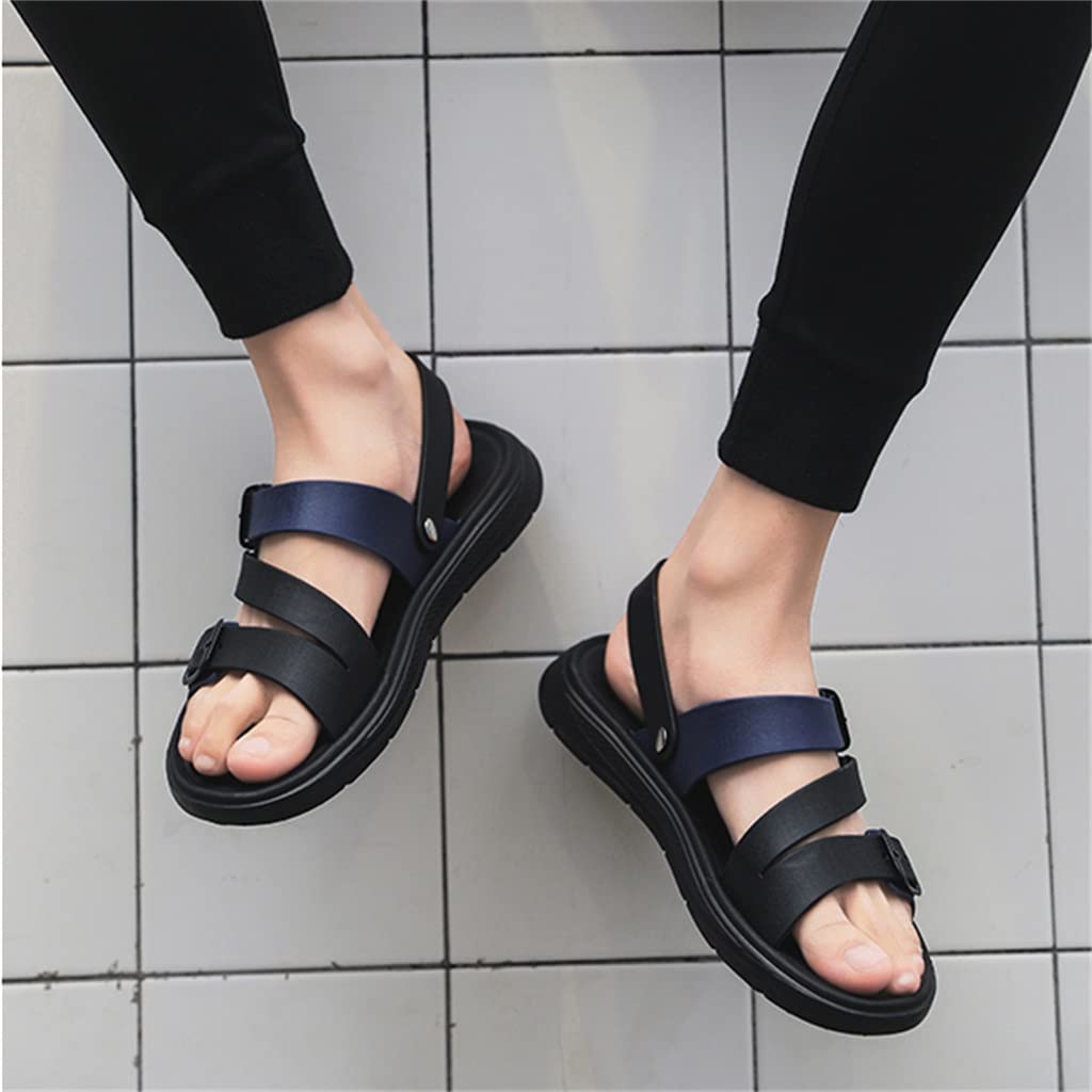 Sandali da Uomo Sandali Estivi per Il Tempo Libero da Spiaggia Scarpe da Esterno Sandali da Uomo Casual retrò Comodi da Esterno Sneakers (Color : D, Size : 44) (D 45 EU)