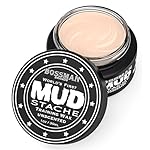 Bossman MUDstache Unscented Mustache Wax for Men (1 oz) – Strong 24-Hour Hold, Non-Tacky & Easy to Apply for Taming & Styling