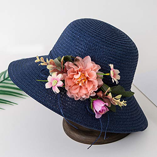 Baby Boho Beach Hat Breathable Flower Straw Sun Hat Kids Girls Summer Cap Personalized Graphic Baby Clothes2