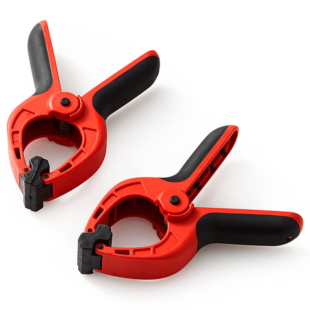 2 x Spring Quick Grip Clamps Wood Work Carpentry Plastic Clamp 100mm /4"" DT60632
