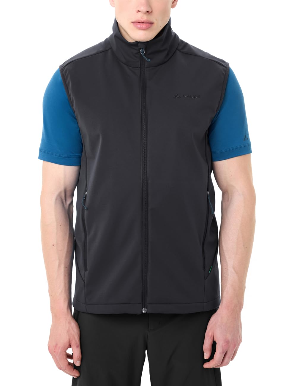 VAUDE Winddichte Softshell Weste für Herren unter Verwendung von recyceltem Polyester, Outdoor Weste für Herren mit elastischem Material