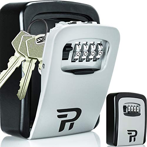 Key Lock Box for Outside - Lock Box for House Keys - Combination Key Lockbox for Key Storage Outdoor - Wall Mount Key Hiders to Hide a Key Outdoor - Key Safe Lock Box (Without Shackle) 2-PACK