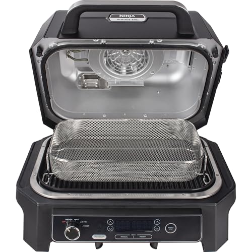 NINJA OG850EU Woodfire Electric XL Outdoor Grill, Grey/Black