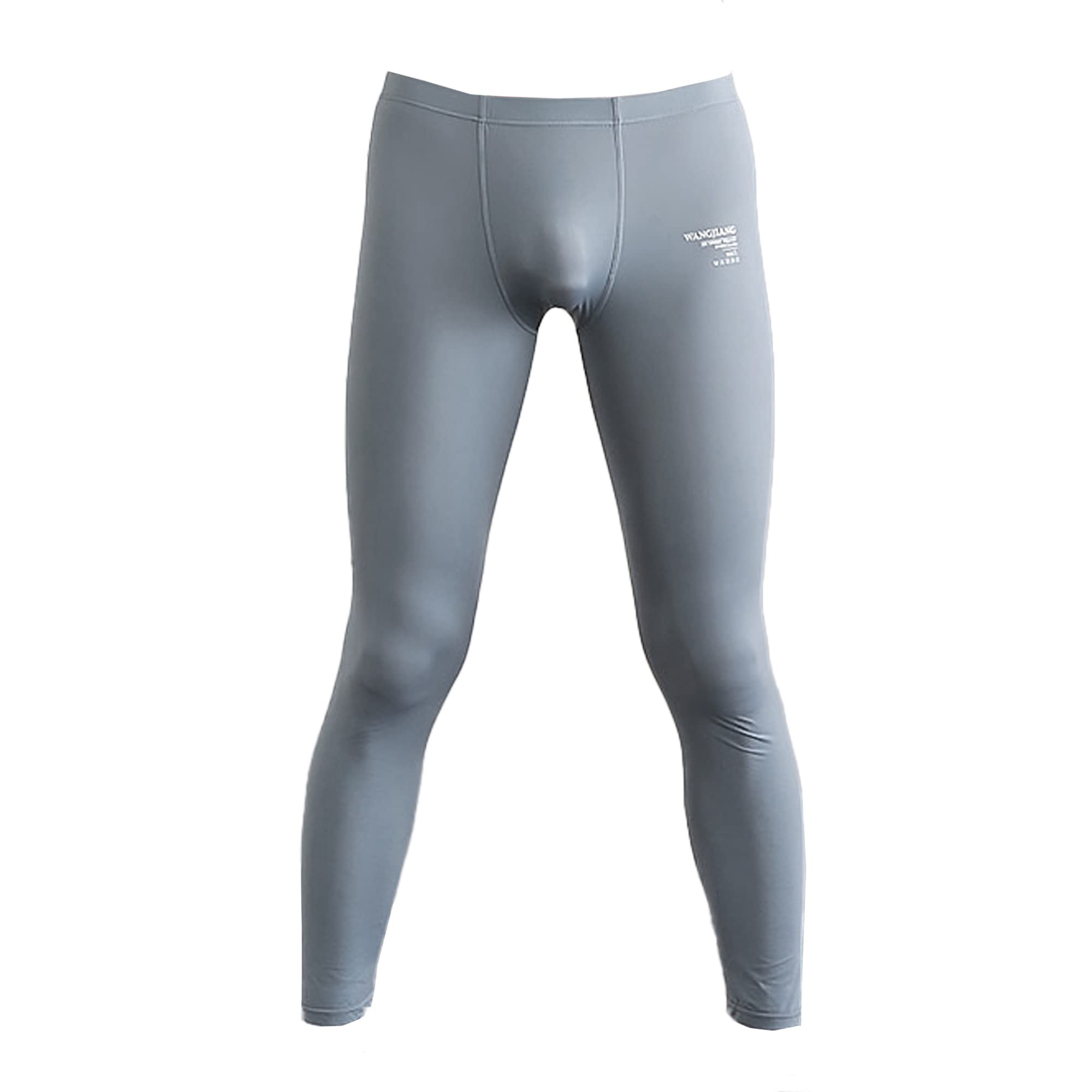 cloudmall Men's Sexy Grey Skin Tights Compression Base Layer Running Leggings Pant Medium-picture-37