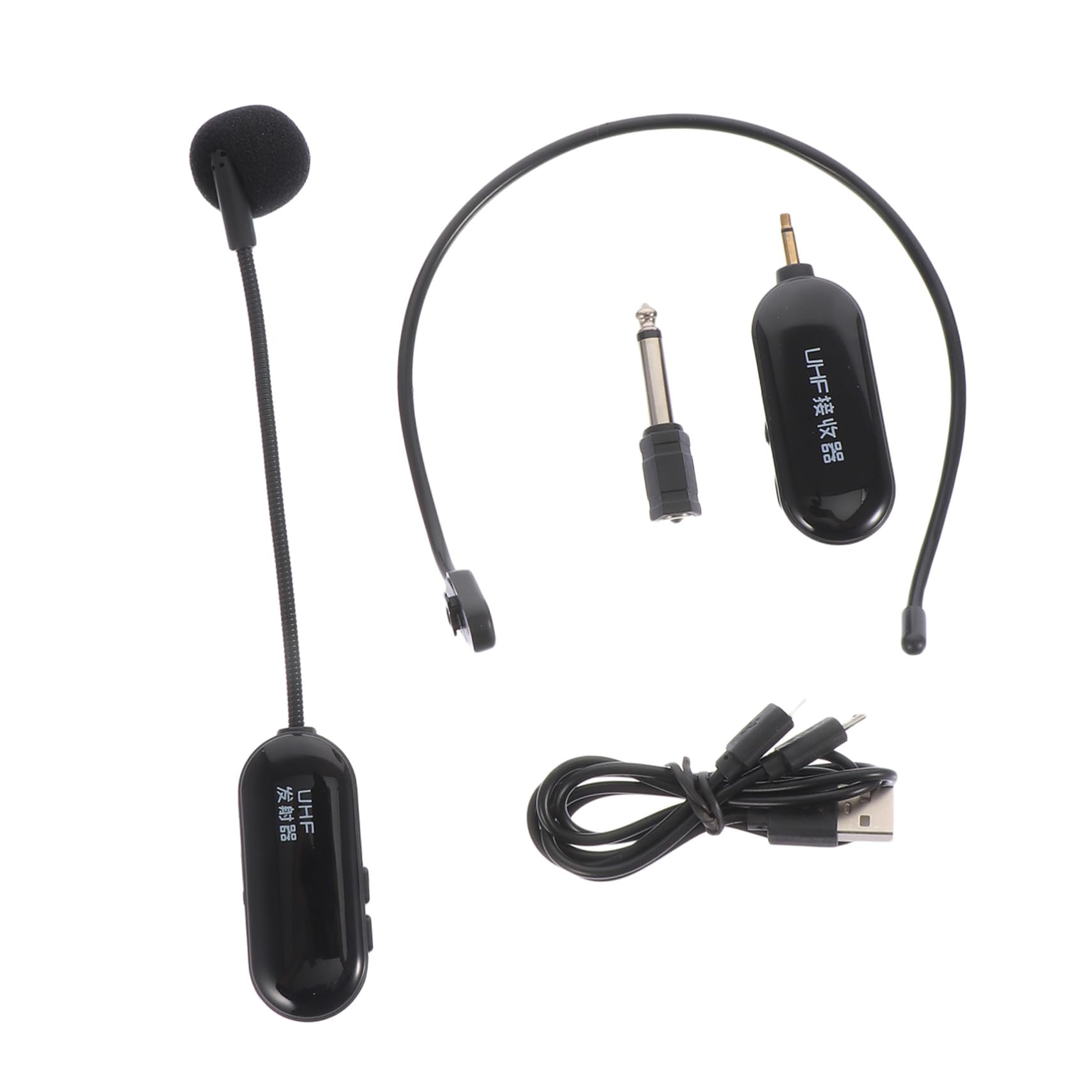 ibasenice Pequeño Micrófono 720-820mhz UHF Inalámbrico para Profesor