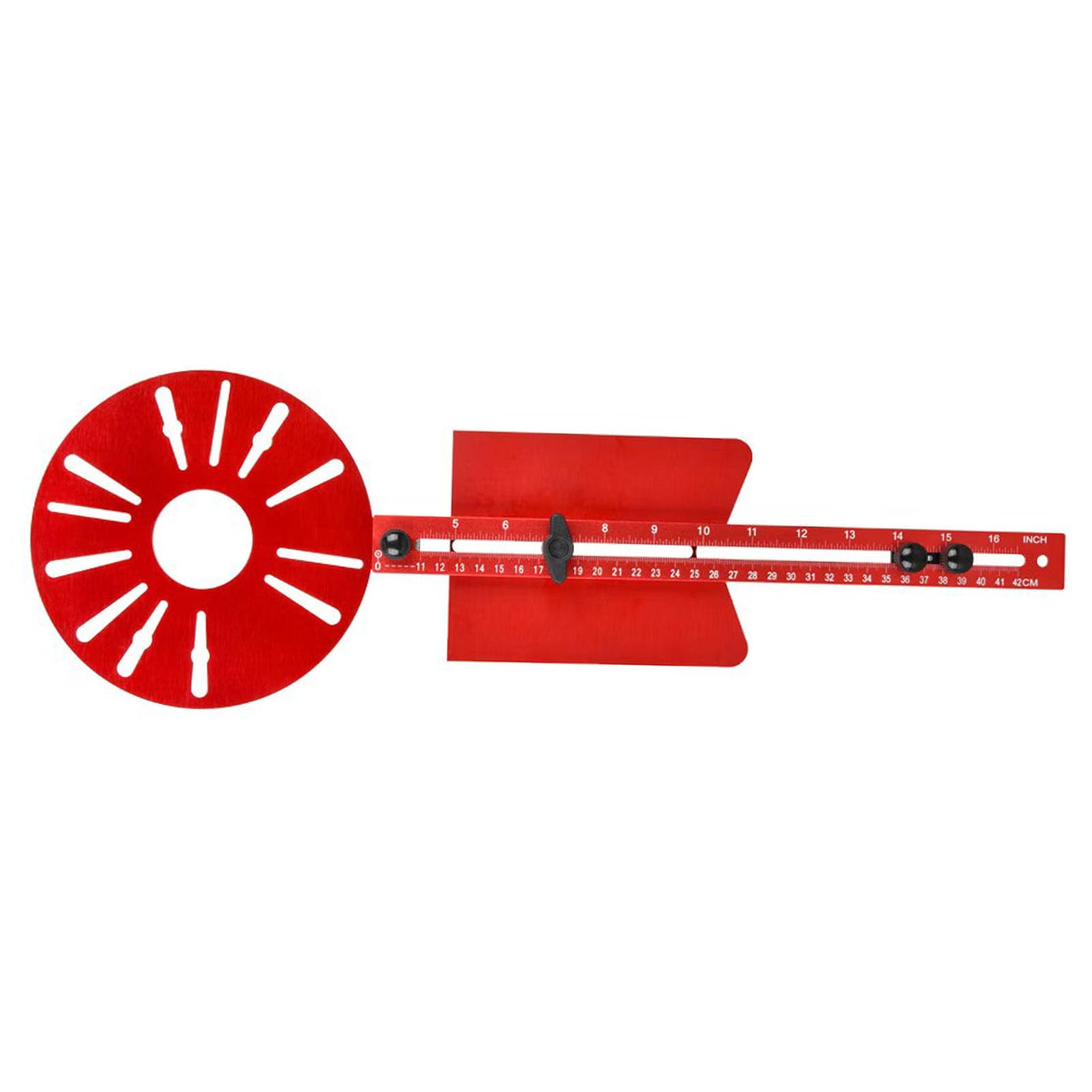 Fafeicy Wspornik do Rowków Frezarskich, z podwójną skalą, Dolny Otwór 50 Mm | Przyrząd do cięcia okręgowego ze stopu aluminium do przycinania i rowkowania, kompatybilny z większością trymerów