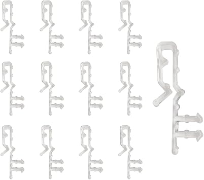 20 Pcs Valance Clips for Blinds, Hidden Blind Clips, 2.1 Inch Hidden Channel Valance Clips, Hidden Blind Clips, Mini Blind Valance Clips, Hidden Valance Clips Clear, Blind Valance Clips, Blind Clips