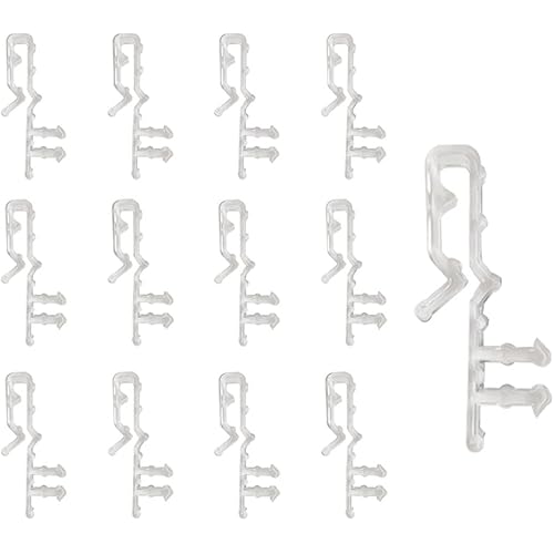 20 Pcs Valance Clips for Blinds, Hidden Blind Clips, 2.1 Inch Hidden Channel Valance Clips, Hidden Blind Clips, Mini Blind Valance Clips, Hidden Valance Clips Clear, Blind Valance Clips, Blind Clips